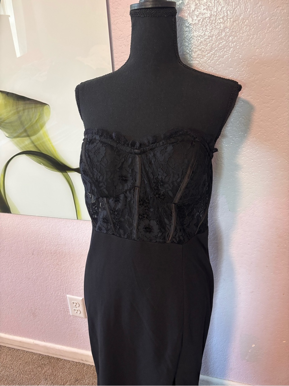 Lulus black strapless dress size XL - Picture 3 of 4